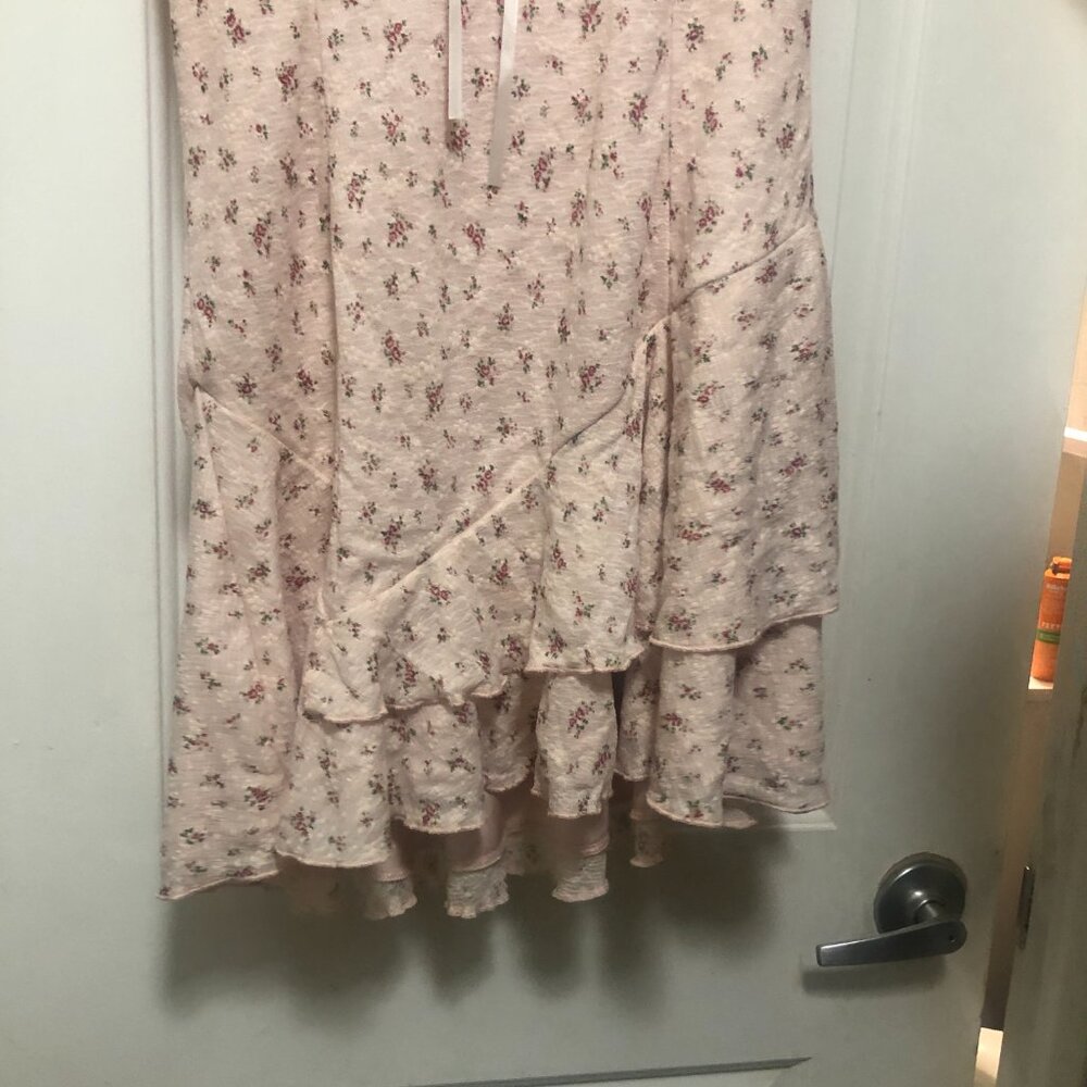 Pink Floral Mini Dress Femini Size L Bear Dance - Picture 6 of 13